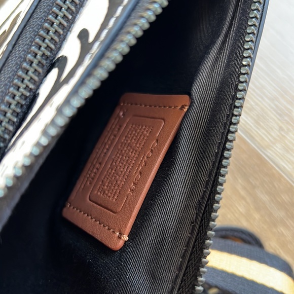 COACH Disney Mickey Mouse X Keith Haring Holden Crossbody Black Chalk Multi - Picture 10 of 10